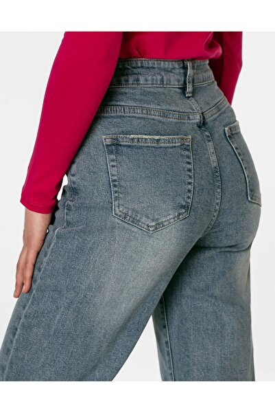 NO BRAND Pantaloni Blugi de damă evazați, stil suedez, cu picioare largi și l...