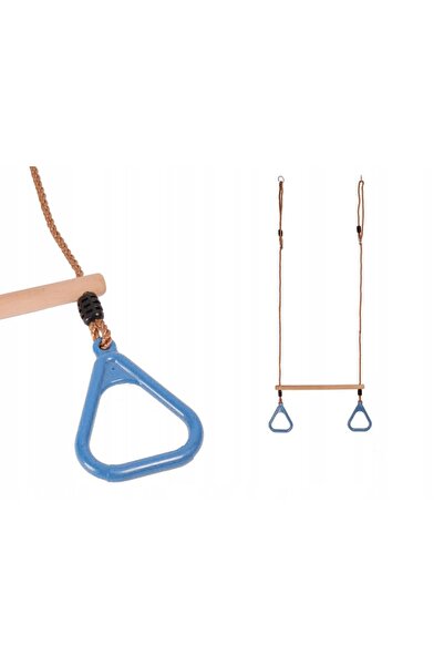 NO BRAND Leagăn Trapez Gimnastic cu Inele pentru Copii Loc de Joacă Jf Blu