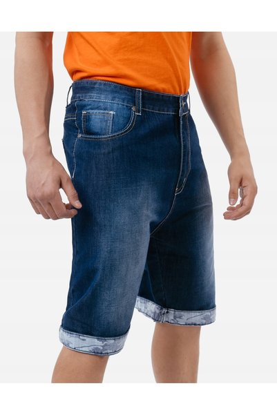 NO BRAND Pantaloni scurți subțiri din denim pentru bărbați, mărime mare L0003...