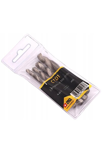 NO BRAND Set de burghie cu tarozi 4 bucăți HSS 5,6,8,10mm