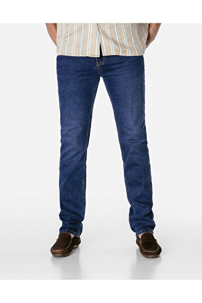 NO BRAND Blugi bărbați din denim bleumarin Texa Jeans 5612 W37 L30