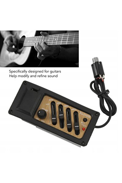 NO BRAND Preamplificator cu pickup piezo pentru chitară acustică, 4 benzi
