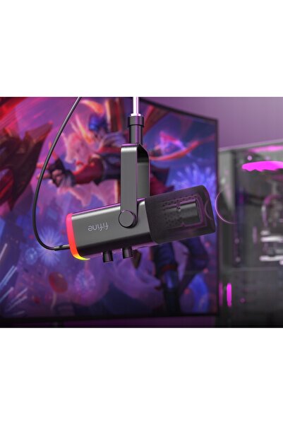 NO BRAND Fifine am8 ampligame usb/xlr rgb gaming pnp studio microfon dinamic