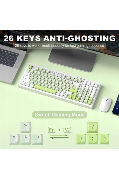 NO BRAND Tastatură de gaming cu fir, cu membrană, RGB Yunzii D98