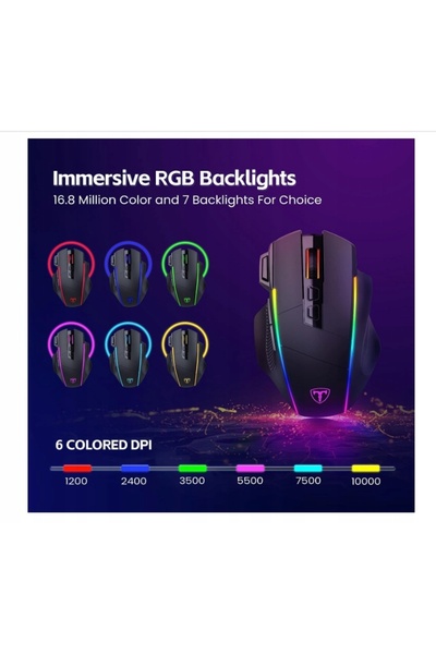 NO BRAND Mouse de gaming wireless Pc365A USB 2.4Ghz RGB