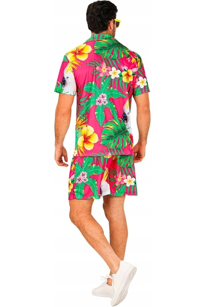 NO BRAND Cămașă hawaiană cu flori Aloha pentru petrecere costumată