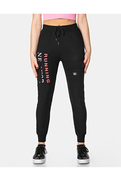 NO BRAND Pantaloni de trening sport pentru femei, stil cargo, cu șnururi 232-1 S