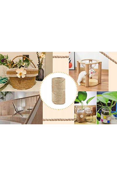 NO BRAND Sfoară de sisal pentru pisici, sfoară de iută decorativă naturală pe...