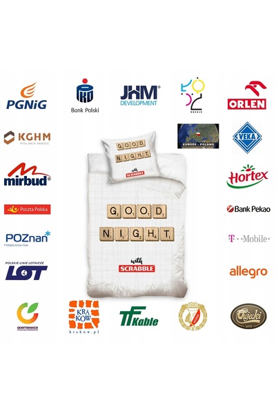 NO BRAND Lenjerie de pat din bumbac 160X200 Scrabble