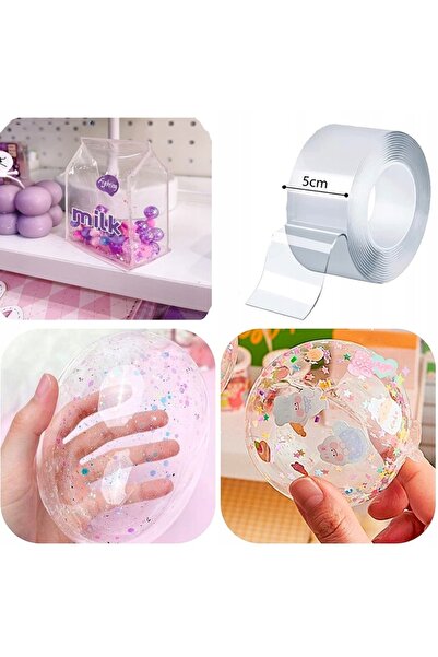 NO BRAND Kit DIY pentru suflat bule cu bandă nano, dublu adezivă