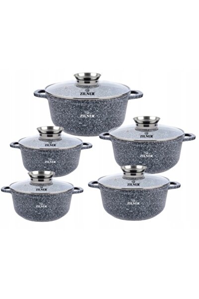 NO BRAND Set de oale Zilner Zl-7055 Marmorat 10 piese Inducție pe gaz