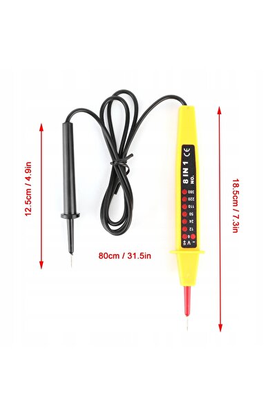 NO BRAND Tester Detector de Tensiune, Localizator de Fire AC/DC 6-380V