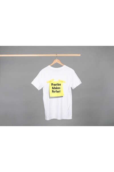Noname Tricou Unisex Bumbac Premium Casual " Practica face perfect! " Inscriptie