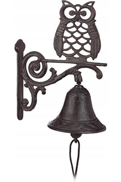 NO BRAND Sonerie de ușă decorativă din fier, în formă de bufniță, pentru grăd...