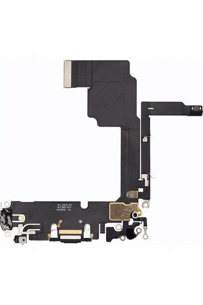 NO BRAND Conector placă de încărcare și microfon pentru iPhone 15 Pro Max negru