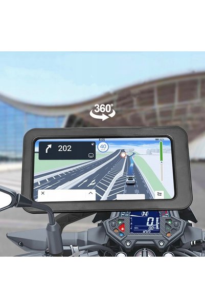NO BRAND Suport magnetic solid, impermeabil, rotativ, cu oglindă, pentru moto...