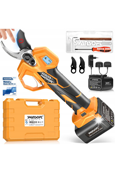 NO BRAND Foarfecă electrică Swansoft cu acumulator, 30mm, cu reglare lină a t...