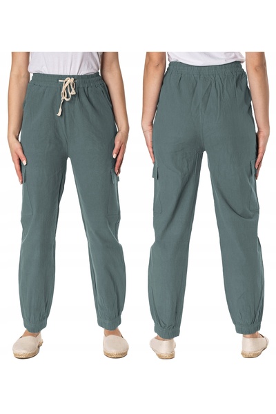 NO BRAND Pantaloni Harem de damă, subțiri, respirabili, largi, din bumbac 199...