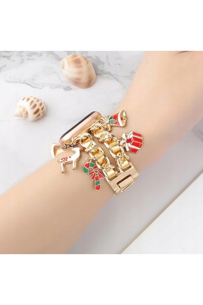 NO BRAND Brățară Hayonliy din aur pentru Apple Watch SE3/2 10/9/8/7/6/5/4 38/...