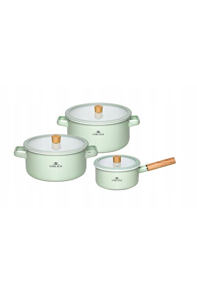 Gerlach Set de vase emailate Verde Pastel Natur Emailat 6 piese