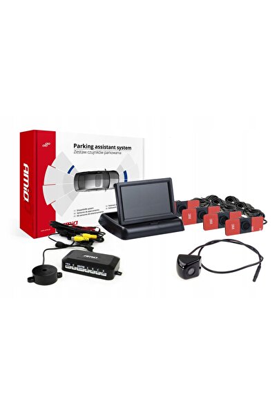 AMIO Kit senzori de parcare TFT02 4.3 " cu cameră HD-310 și 4 senzori interni