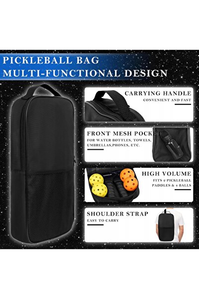 NO BRAND Palete de pickleball, 2 rachete, mingi, geantă, fibră de sticlă