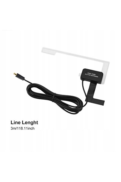NO BRAND Antenă auto cu amplificator DAB+ 30mA-60mA