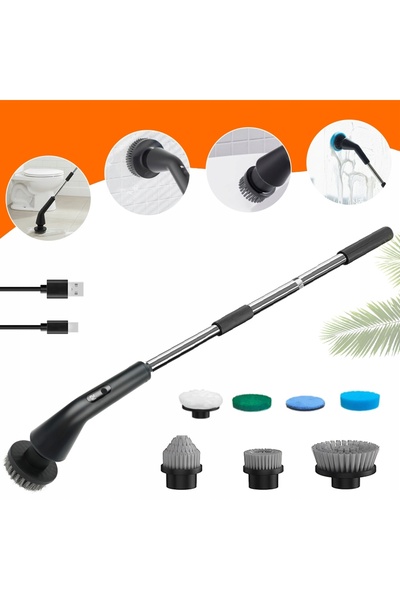 NO BRAND 7W1 MOP TELESCOPIC CU PERIE ROTATIVĂ ELECTRICĂ FĂRĂ FIR, TURBO MOP