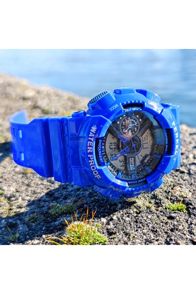 PERFECT Ceas bărbătesc SHOCK - albastru + GRAWER