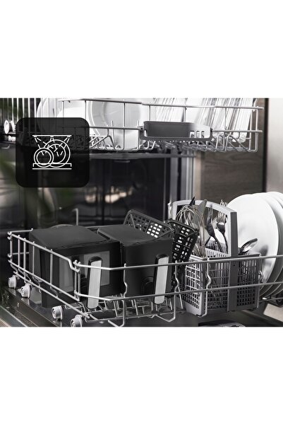 NO BRAND Mozano Duofry Unlimited 2600W 9L Wifi Friteuză cu aer cald cu două c...