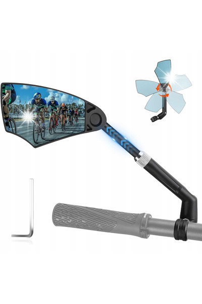 NO BRAND Oglindă de bicicletă Lewe 360 °   Reglabil pentru volan 20-23 mm Pli...