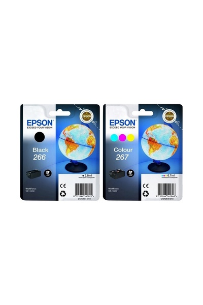 NO BRAND 2X Cerneală Epson 266 267 Wf-100W Wf-110W Kit complet