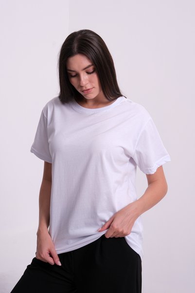 COTTONLAB Women's 100% Premium Cotton Soft Textured Anti-Sweat Crew Neck T-Shirt