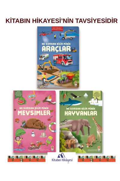 Sincap Kitap Ne Sorsan Bilir Minik – Mevsimler, Hayvanlar, Araçlar (3kitap)
