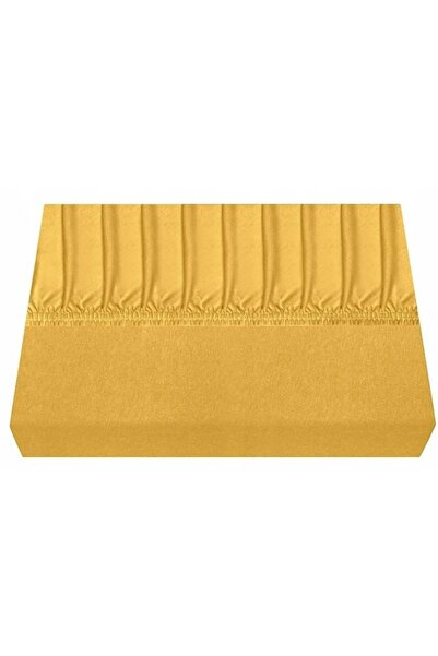 NO BRAND Cearșaf din jersey cu elastic, gros, 180x200, culoare miere