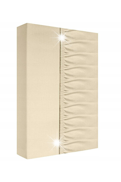 NO BRAND Cearșaf din bumbac cu elastic, 140x200, culoare nisipiu