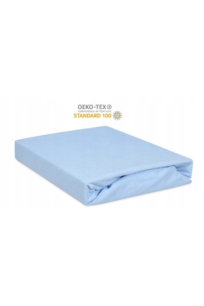 Matex Cearșaf de pat Frotte cu elastic 130/140x190/200 PREMIUM Albastru pal