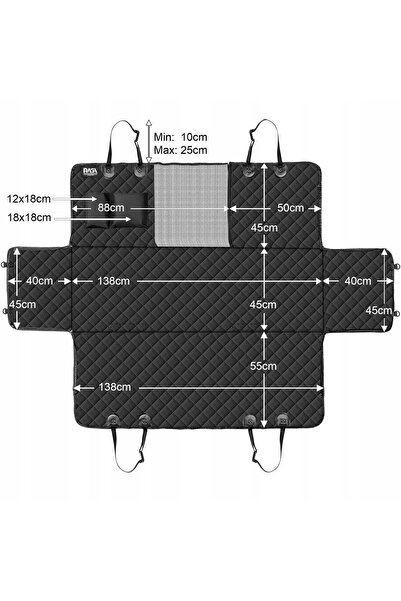 NO BRAND Covoraș auto din plastic universal Ragi negru 145 cm x 138 cm