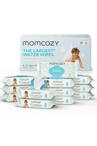 Momcozy Σετ 12 συσκευασιών υγρών μαντηλακίων (99% νερό)