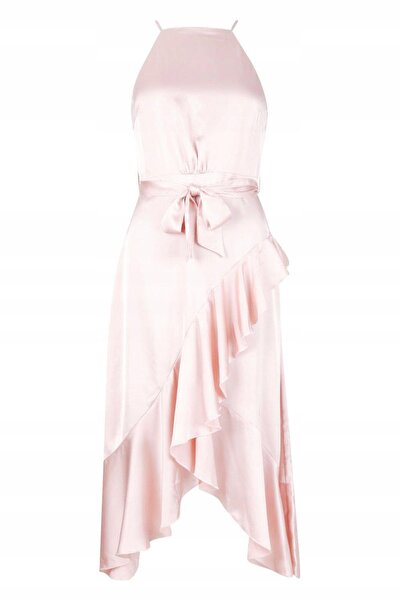 NO BRAND G53U008 Rochie Asimetrică Roz Boohoo 40