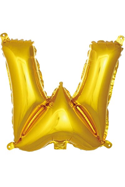 Parti Dükkanı 40 Inch 100 cm Gold W Letter Foil Balloon Helium Compatible Bir...
