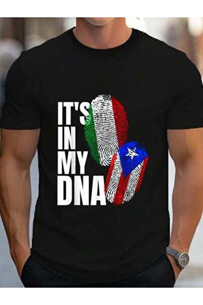 799 100% Cotton Italian And Puerto Rican DNA Mix Flag Heritage Gift T-Shirt W...
