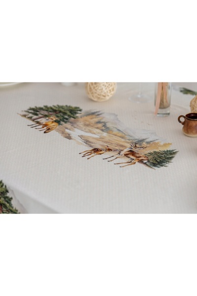 NO BRAND Față de masă dreptunghiulară rezistentă la pete Oak 110X145 cm 100% ...