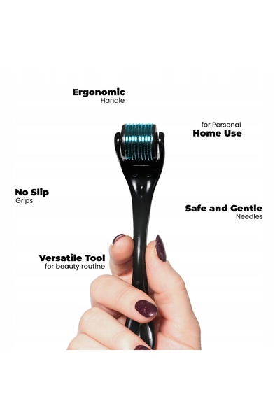 NO BRAND Derma Roller din titan de 0.25mm pentru față, păr și scalp - pentru ...