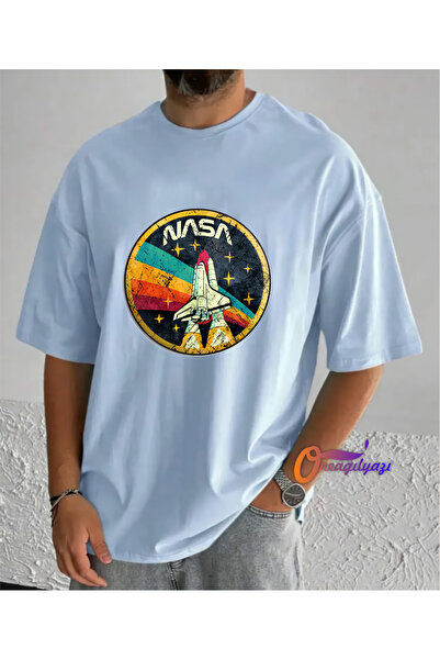 H&GHAMLEGİYİM Nasa Printed Unisex Oversize Tshirt