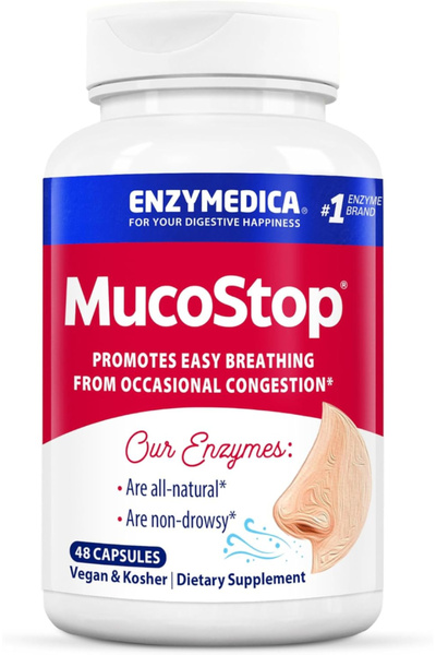 Enzymedica Mucostop, 48 Capsules