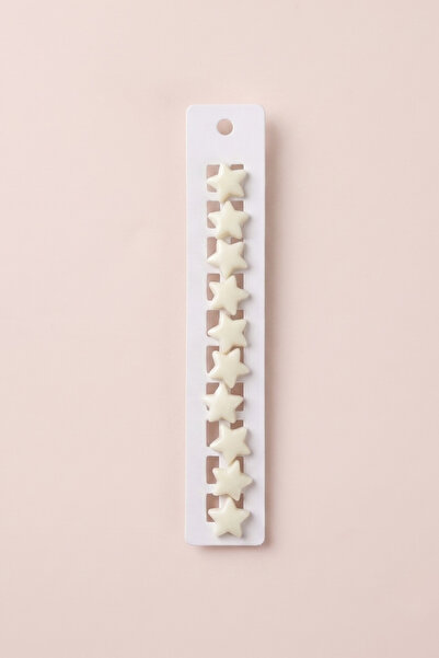 Le Mabelle Set of 10 Girls' Hair Clips with White Star Figures
