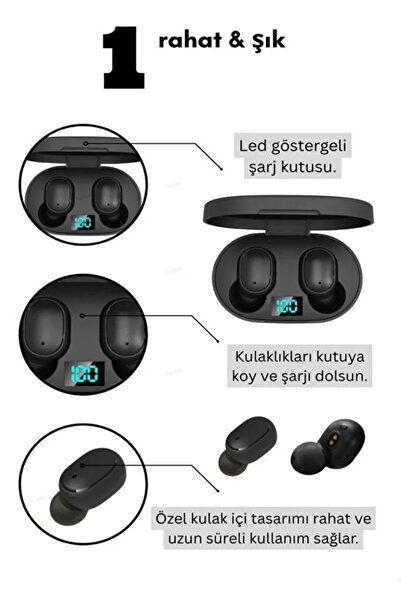 Lionix LB-50 Yeni Nesil Bluetooth Kulaklık Hd Ses Extra Bass Yüksek Mikrofon Kalitesi Kılıf Hediyeli