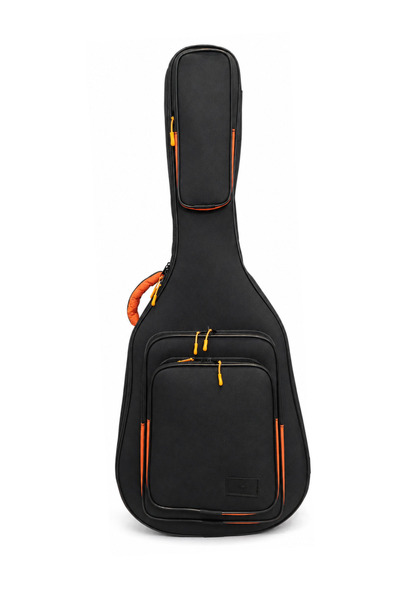 Erga Müzik PROFESYONEL GİGBAG KALIN KLASİK GİTAR KILIFI-ÇANTASI - SİYAH - TURUNCU1900 DENYE LÜX KUMAŞ - %100 SU GEÇİRMEZ