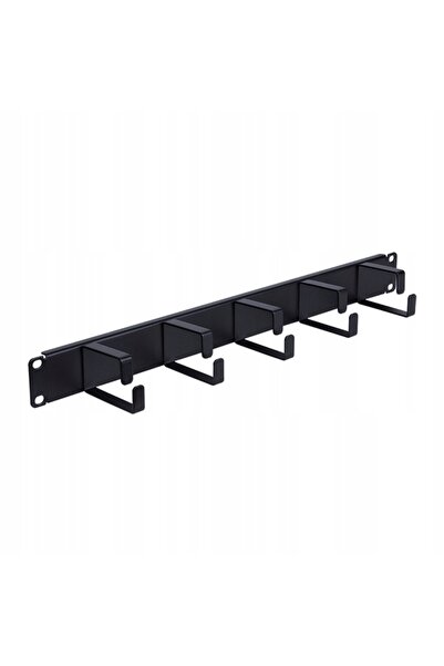 GETFORT Organizator de cabluri pentru rack 19 " 1U negru orizontal metalic OG...